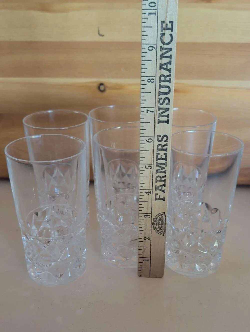 6 pcs. Cristal D'Arques-Durand Drinking Glasses.